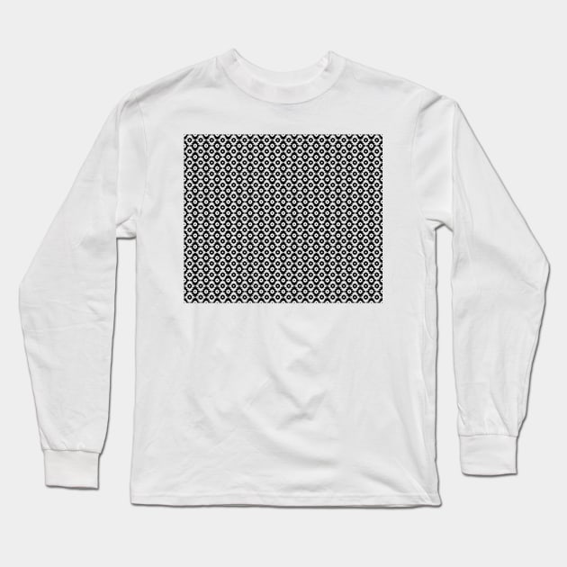 Aztec style black and white pattern Long Sleeve T-Shirt by TheArtism